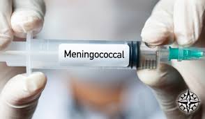 Hypodermic Needle labeled Meningococcal